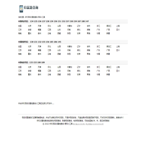 手机号码归属地查询